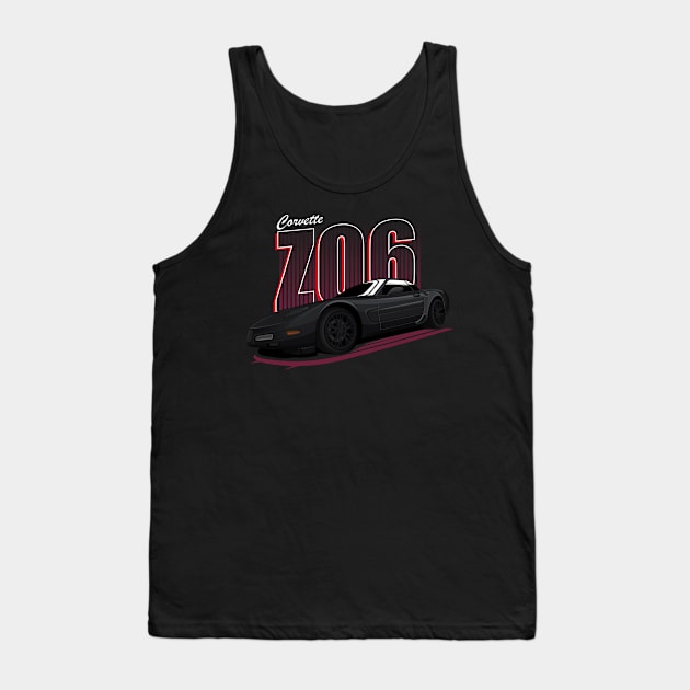 Corvette Z06 Dark Black Tank Top by masjestudio